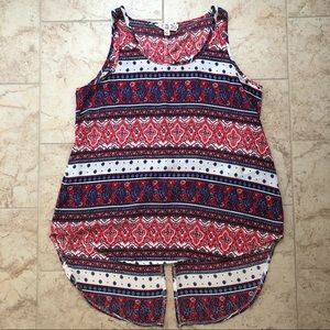 Red White & Blue Medium Flowy Top